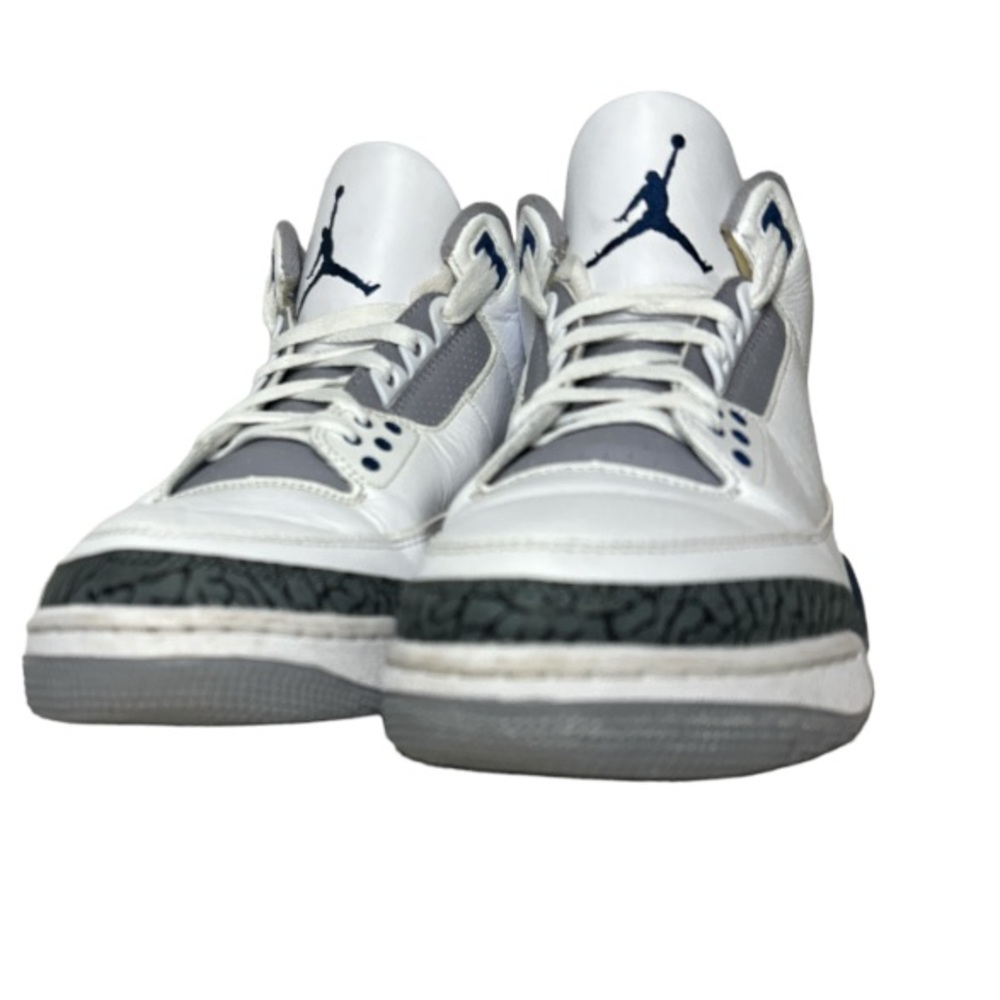 Air Jordan 3 Retro White/Midnight Navy  Mid Top Sneakers, CT8532-140 Size 10 - Picture 9 of 17